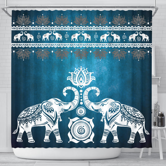 Blue Mandala Shower Curtain | woodation.myshopify.com