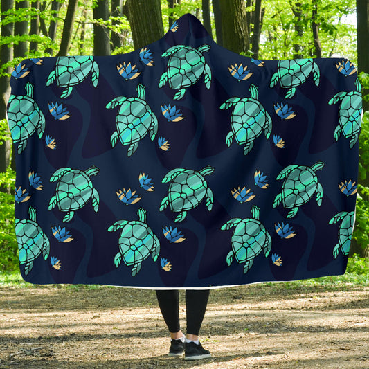 Turtle Love Hooded Blanket