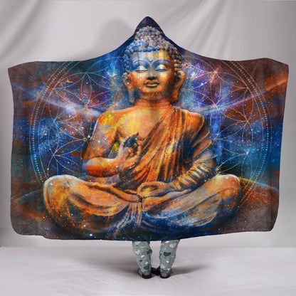 Meditating Buddha Hooded Blanket | woodation.myshopify.com