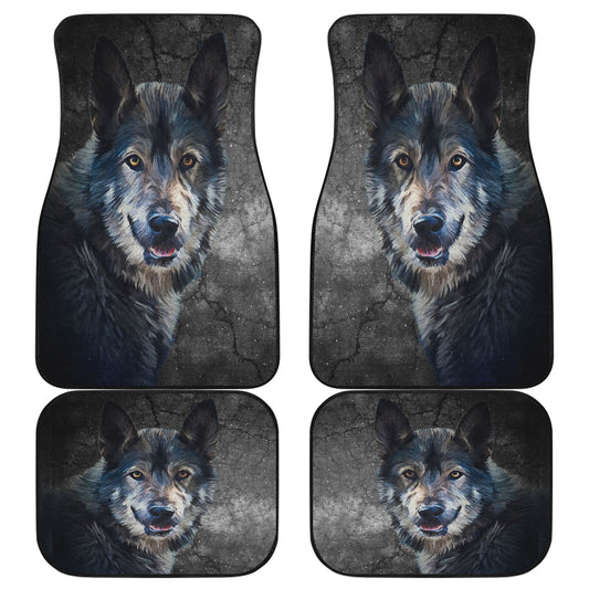 Wild Wolf Front And Back Car Mats(Set Of 4) | woodation.myshopify.com