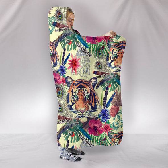 Bohemian Tiger Hooded Blanket | woodation.myshopify.com