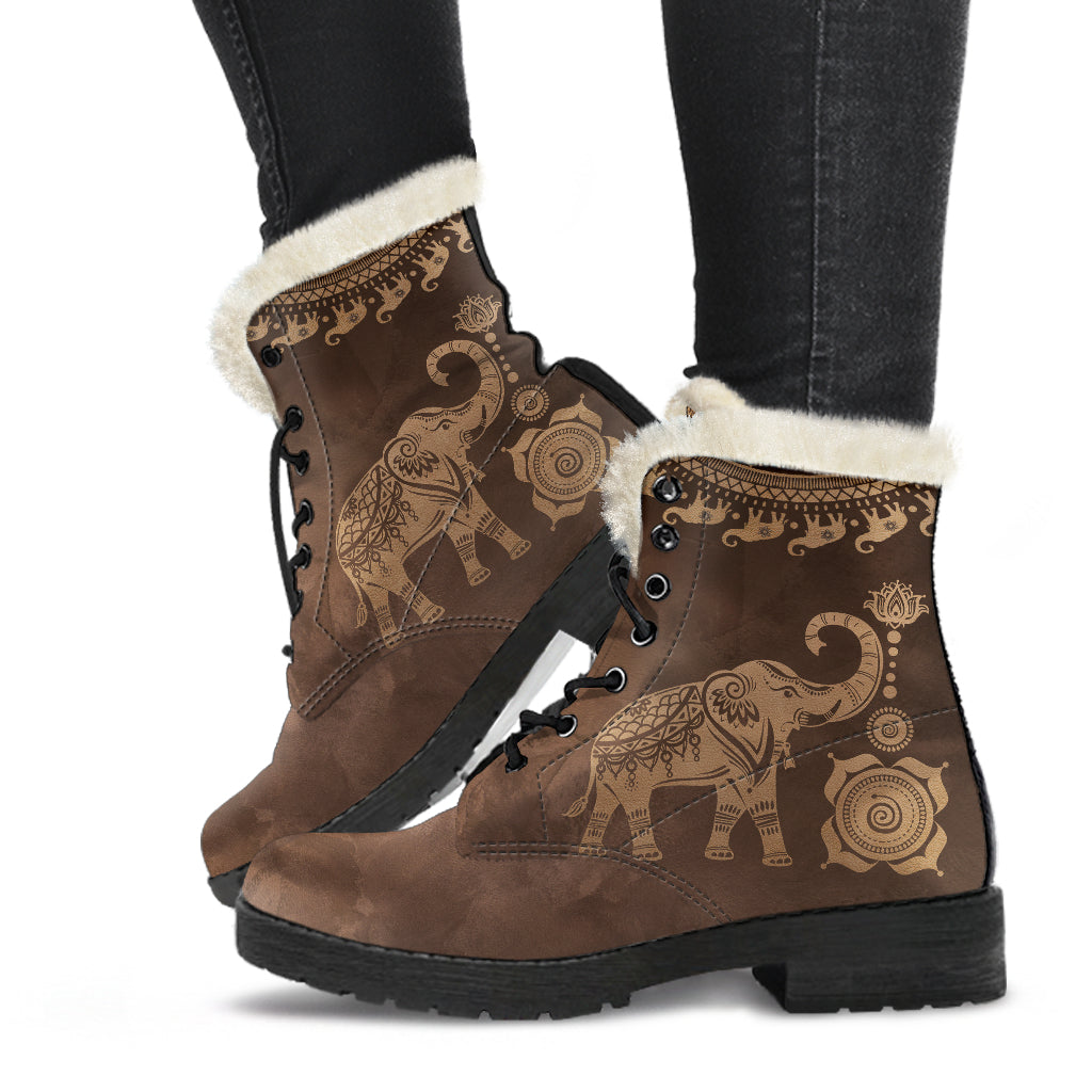 Good Fortune Faux Fur Boots | woodation.myshopify.com