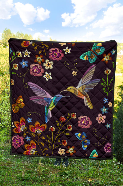 Bohemian Hummingbird Premium Quilt