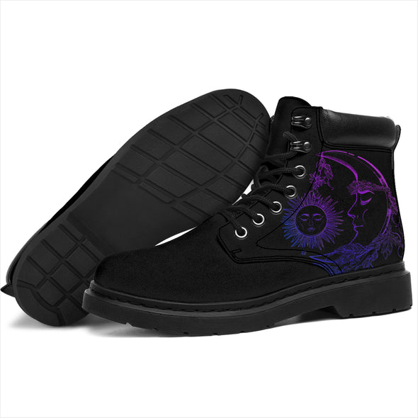 Purple Sun & Moon All-Season Boots