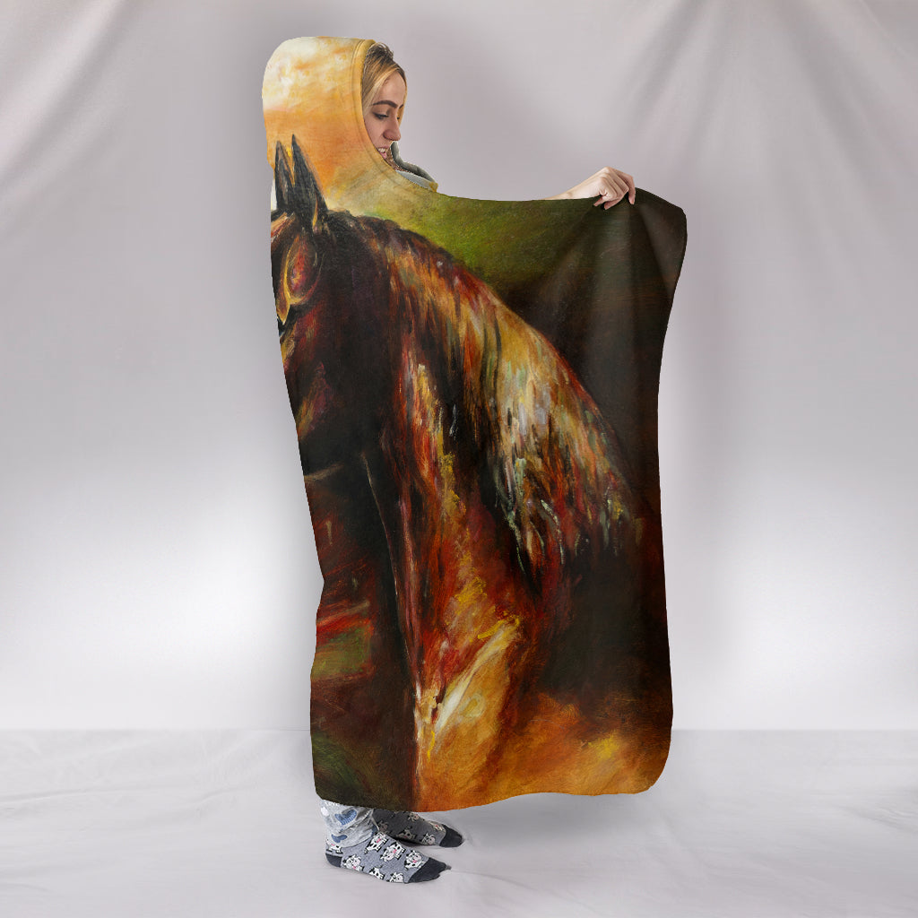Horse Love Hooded Blanket | woodation.myshopify.com