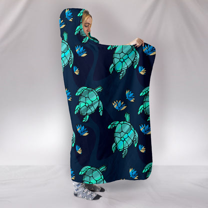 Turtle Love Hooded Blanket | woodation.myshopify.com