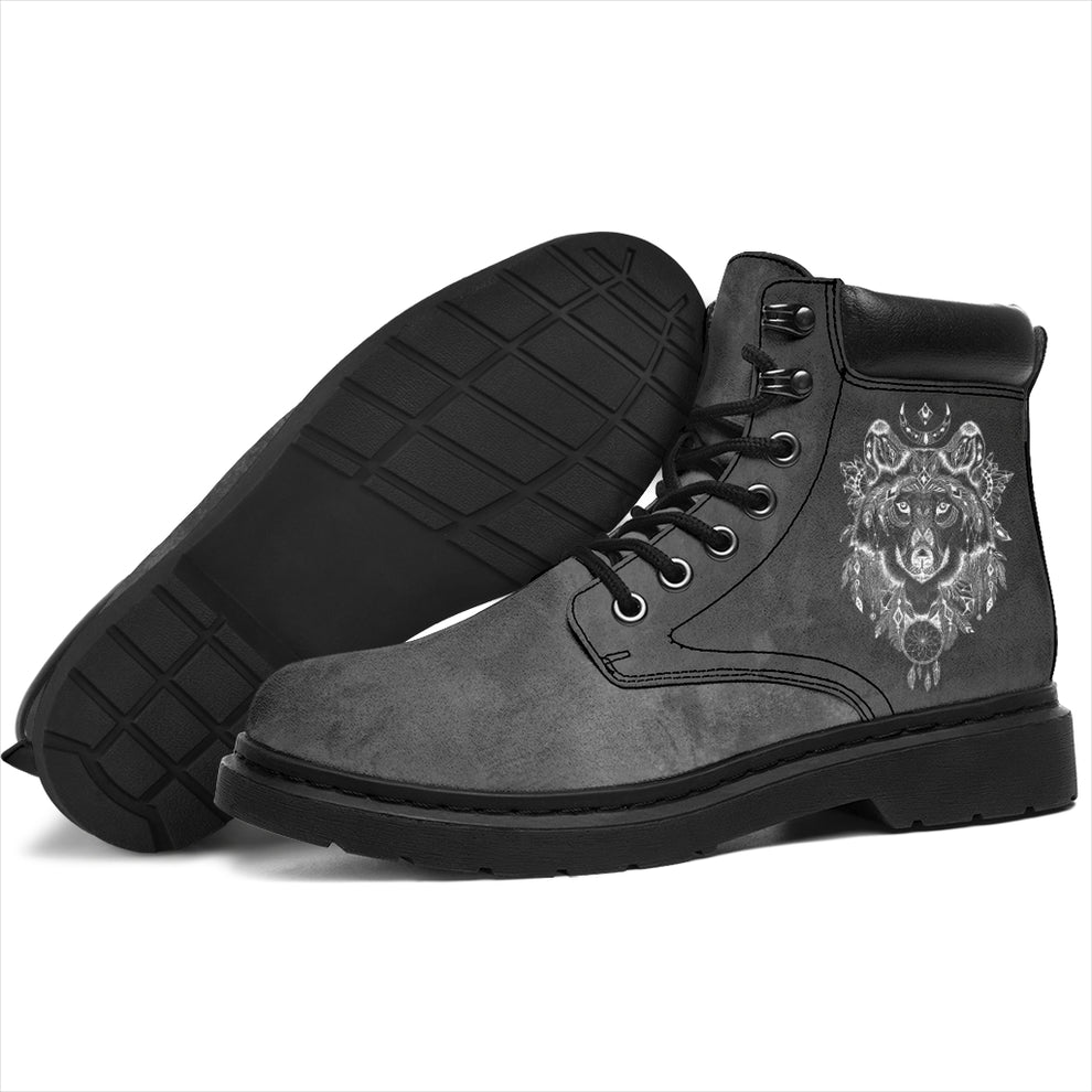 Tribal Wolf All-Season Boots – Elephantsity