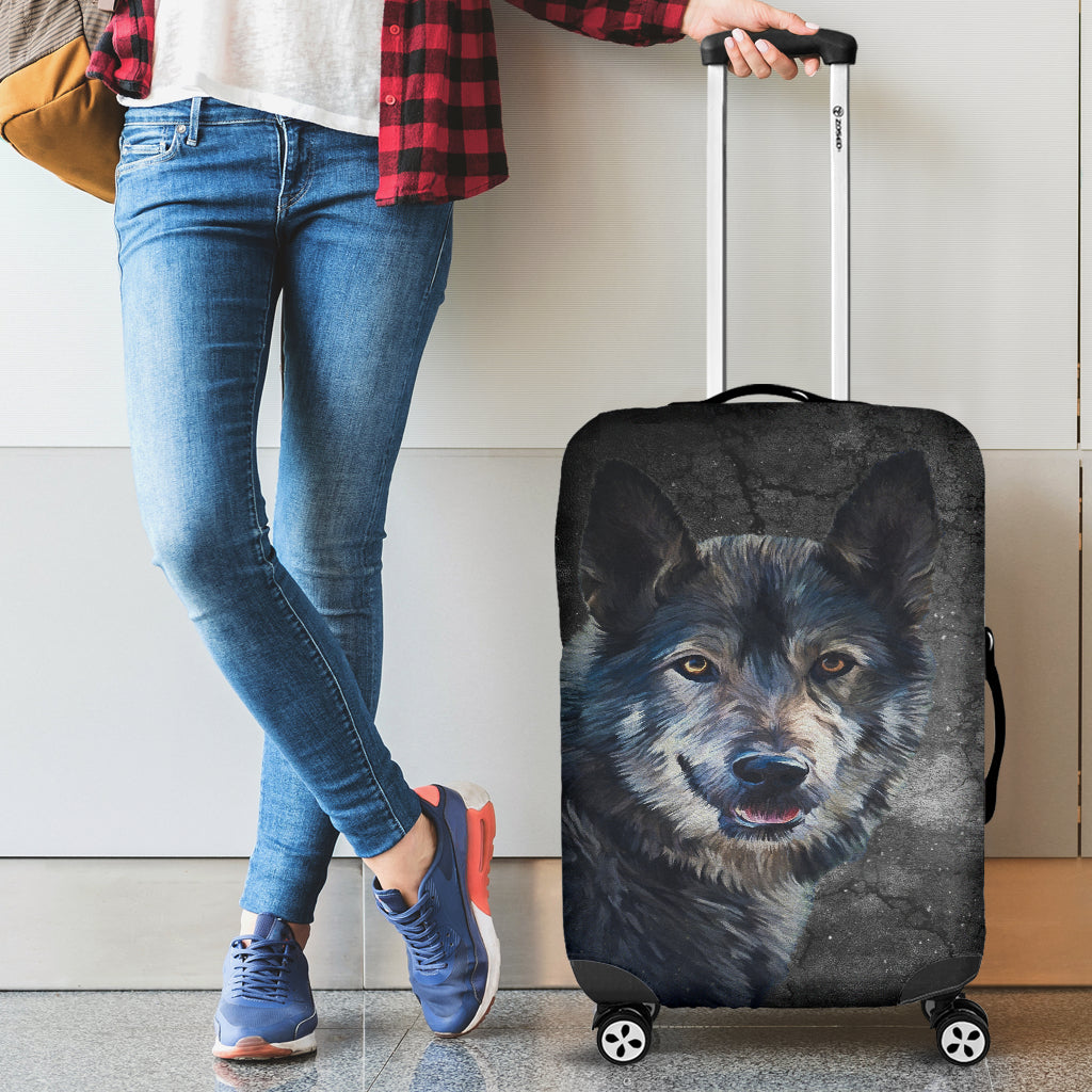 WIld Wolf Luggage Covers | woodation.myshopify.com