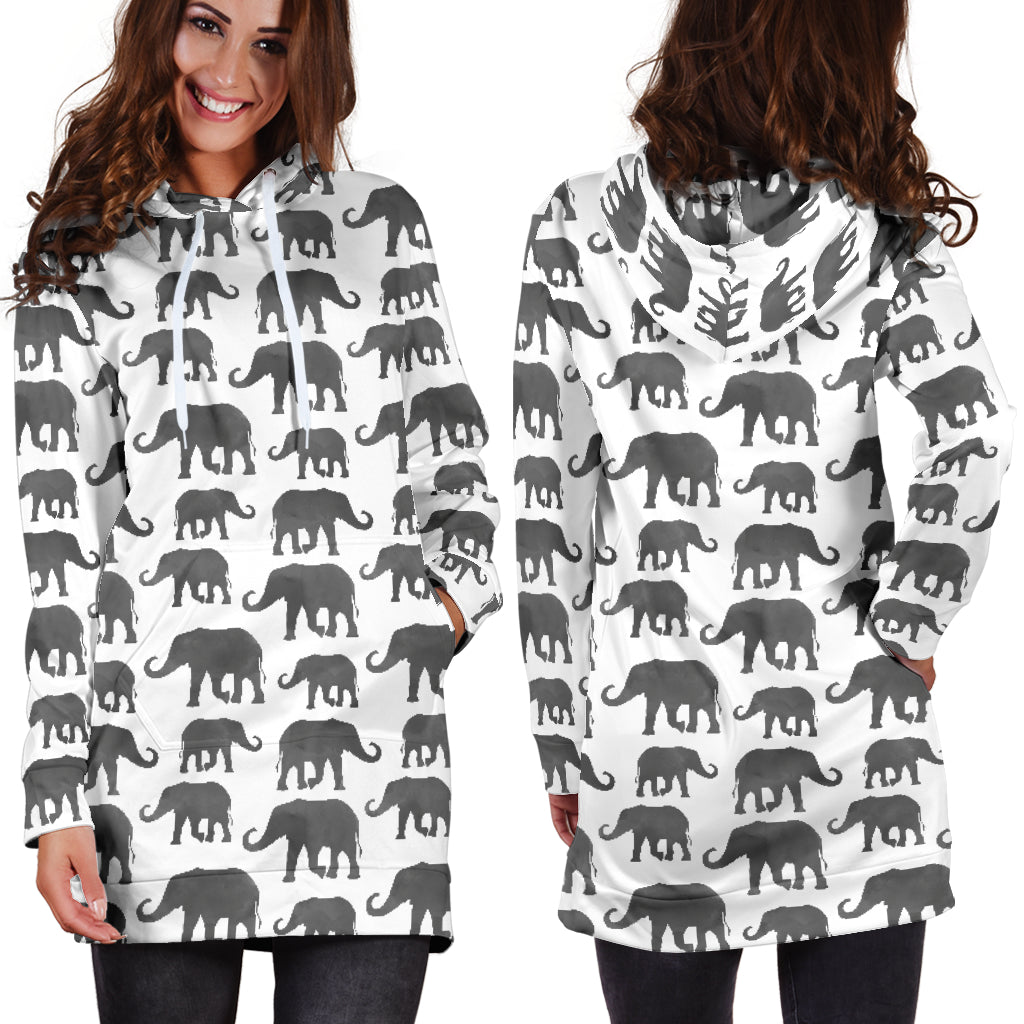 Elephant Watercolor Hoodie Dress | woodation.myshopify.com