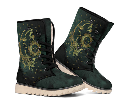 Green Sun & Moon Polar Boots