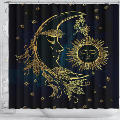 Sun & Moon Luxury Shower Curtain