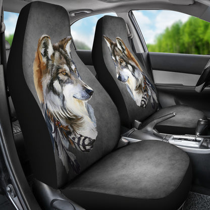 Tribal Wolf Car Seat Covers | woodation.myshopify.com