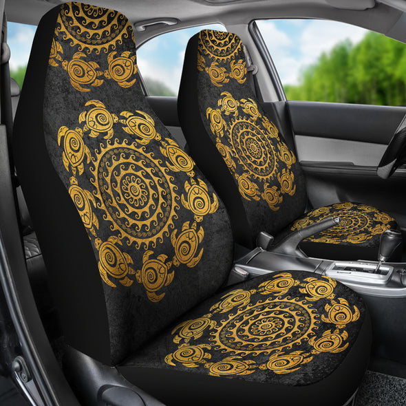 Golden Mandala Turtle Car Seat Covers | woodation.myshopify.com