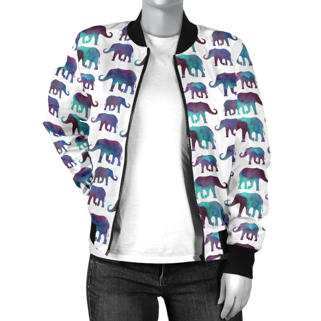 Watercolor Elephant Bomber Jacket | woodation.myshopify.com