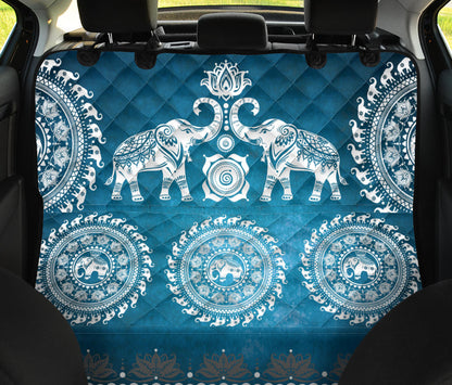 Blue Mandala Elephant Pet Seat Cover