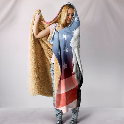 Patriot Eagle Hooded Blanket | woodation.myshopify.com