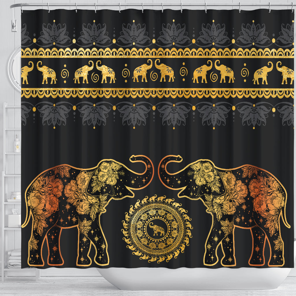 Golden Mandala Shower Curtain | woodation.myshopify.com