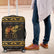 Yellow Elephant Mandala Print Luggage Cover Protector