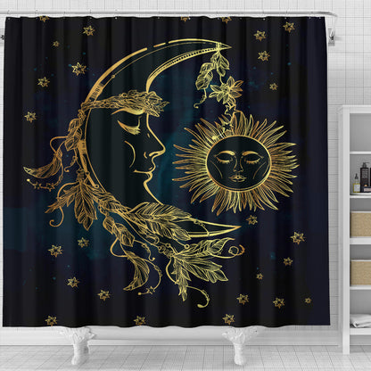 Sun & Moon Luxury Shower Curtain