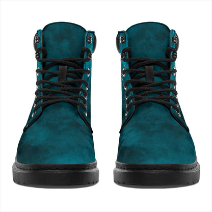 Teal + Beige Sun & Moon All-Season Boots