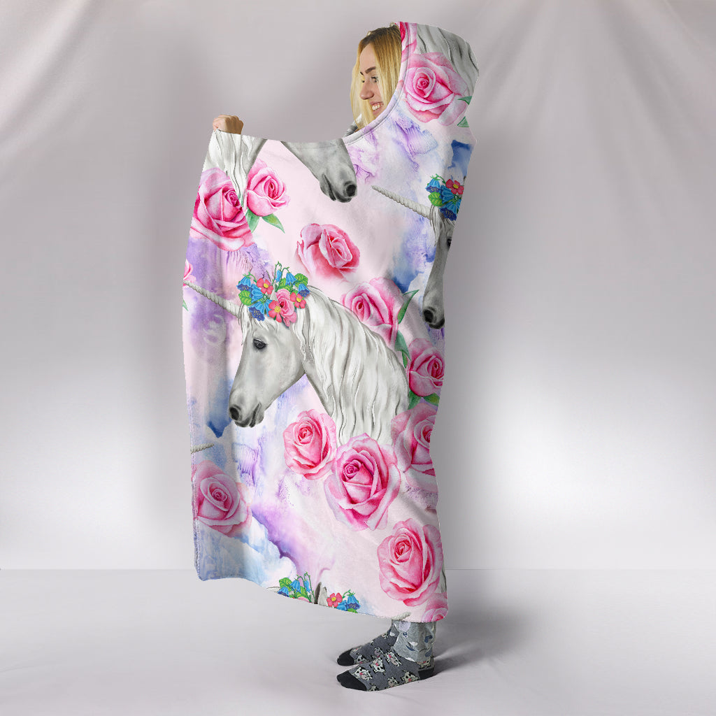 Unicorn Love Hooded Blanket | woodation.myshopify.com