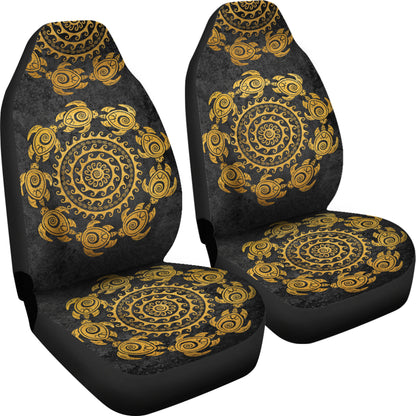 Golden Mandala Turtle Car Seat Covers | woodation.myshopify.com