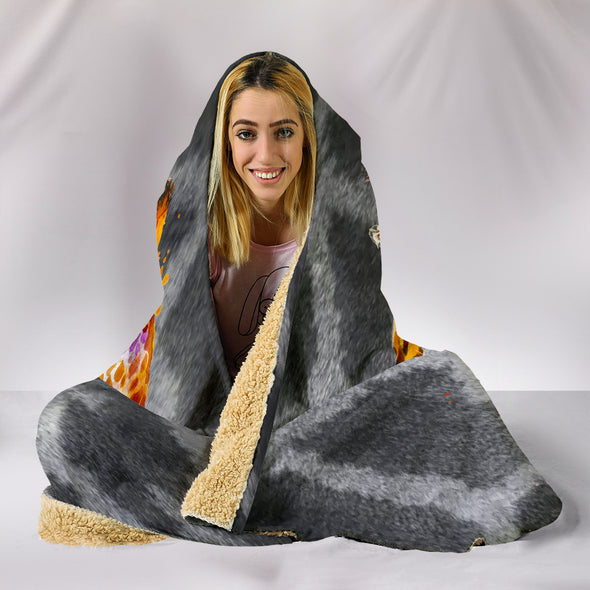 Giraffe Love Hooded Blanket | woodation.myshopify.com