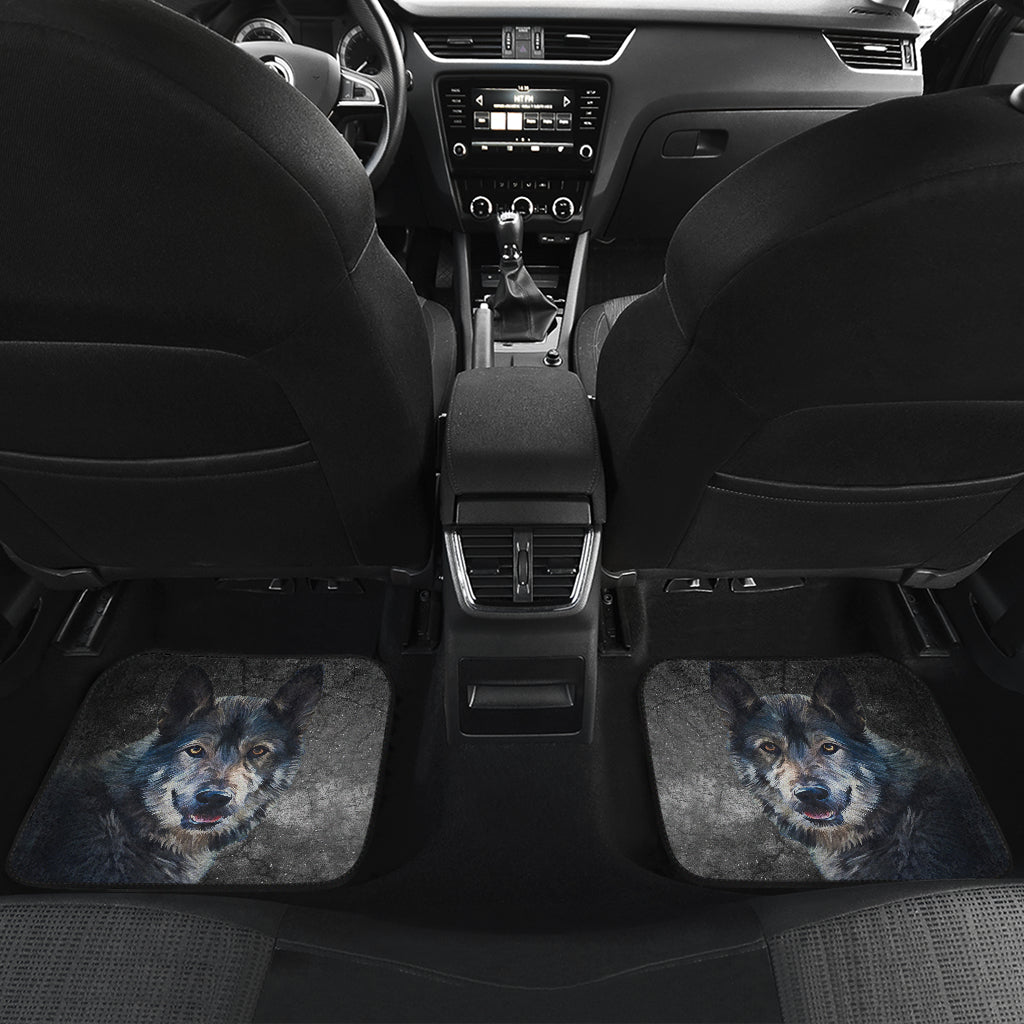 Wild Wolf Front And Back Car Mats(Set Of 4) | woodation.myshopify.com