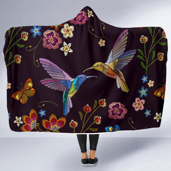 Bohemian Hummingbird Hooded Blanket