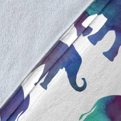 Watercolor Elephant Blanket | woodation.myshopify.com