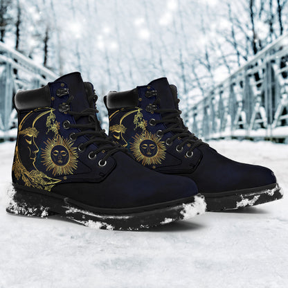 Deep Blue Sun & Moon All-Season Boots