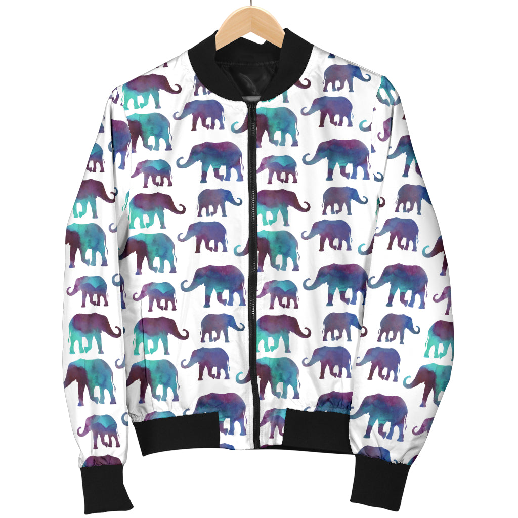 Watercolor Elephant Bomber Jacket | woodation.myshopify.com