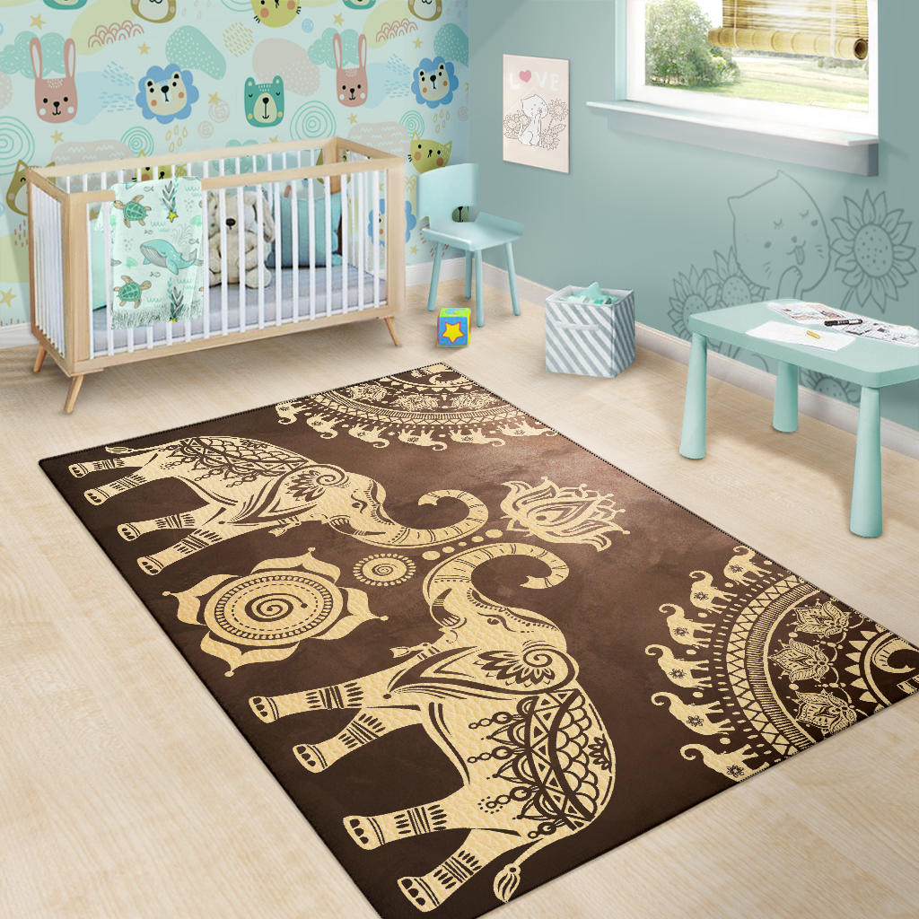 4d Elephant Rug Brown Mandala Elephant Rug – Elephantsity