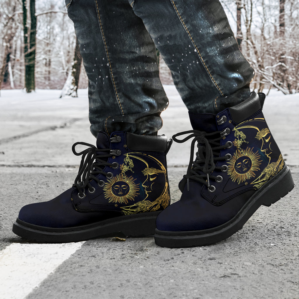 Deep Blue Sun & Moon All-Season Boots