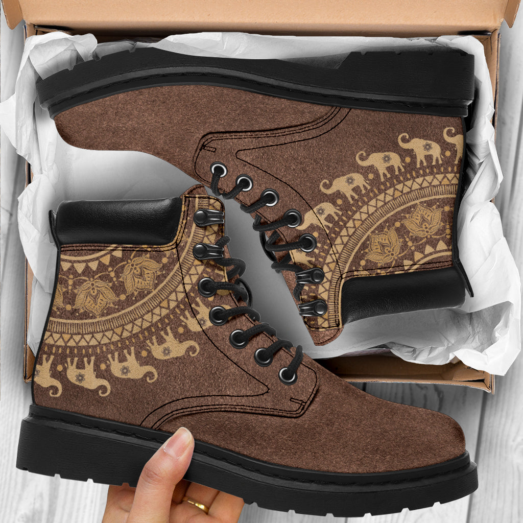 Brown Bohemian Elephant All-Season Boots