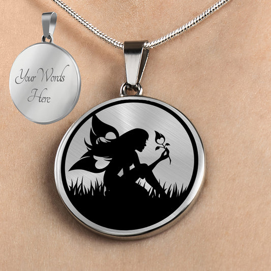 Personalized Fairy Necklace, Fairy Gift, Whimsical Necklace