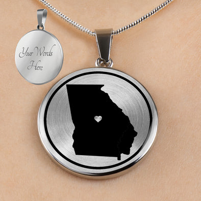 Personalized Georgia State Necklace