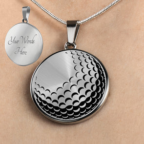 Personalized Golf Ball Necklace, Golf Jewelry, Golfing Gift
