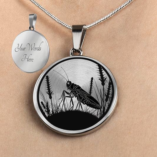 Personalized Grasshopper Necklace