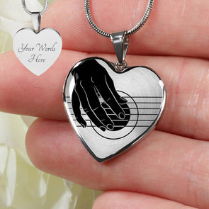 Personalized Guitar Necklace, Musician Jewelry, Guitarist Necklace