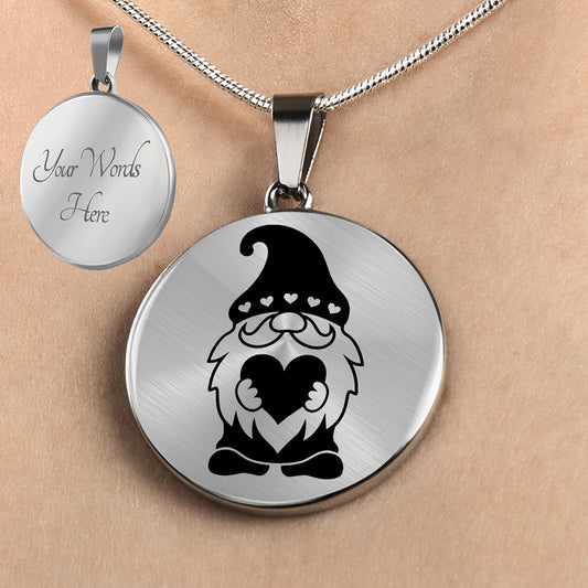 Personalized Gnome Necklace, Garden Gnome Gift, Whimsical Gift