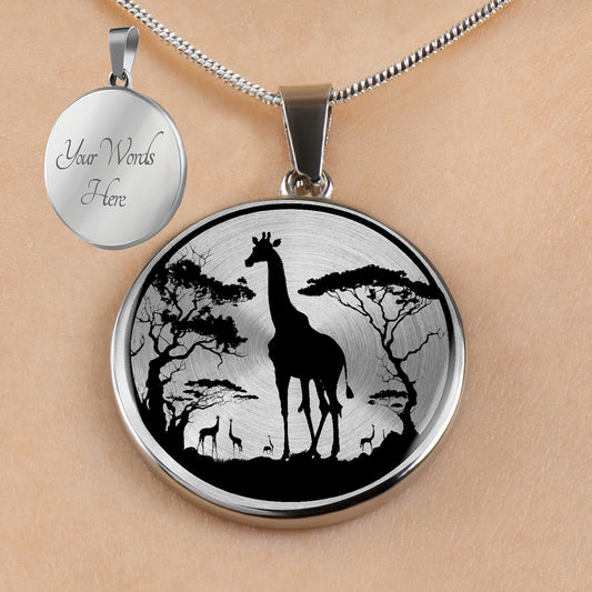 Personalized Giraffe Necklace