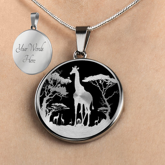 Personalized Giraffe Necklace