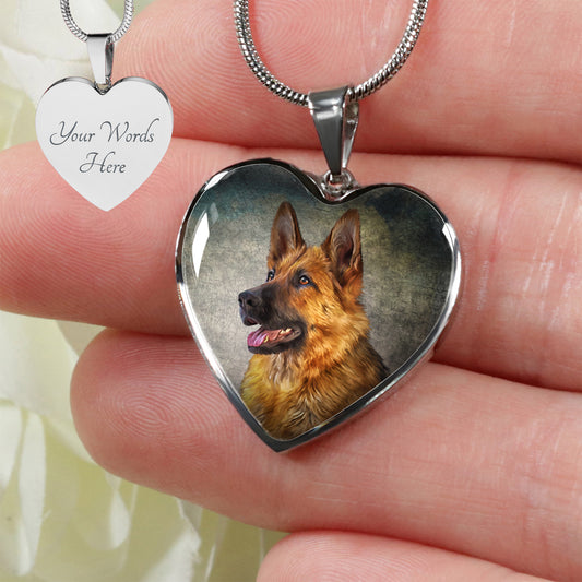Personalized German Shepherd Necklace, German Shepherd Gift