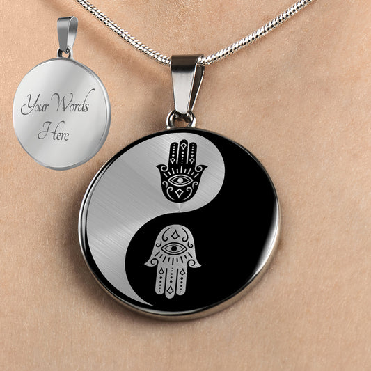 Personalized Hamsa Hand Necklace, Hamsa Hand Jewelry