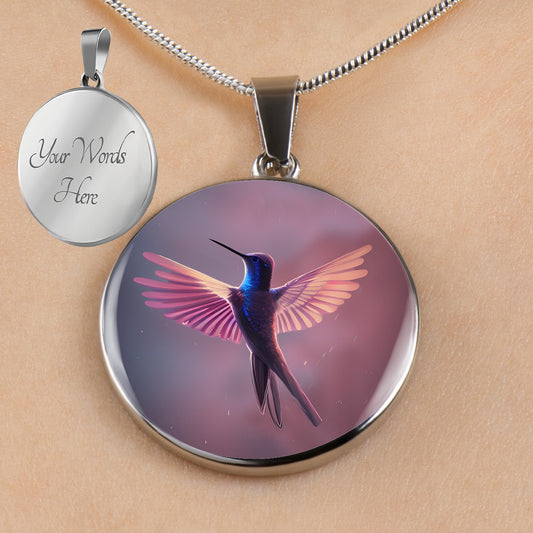 Personalized Hummingbird Necklace