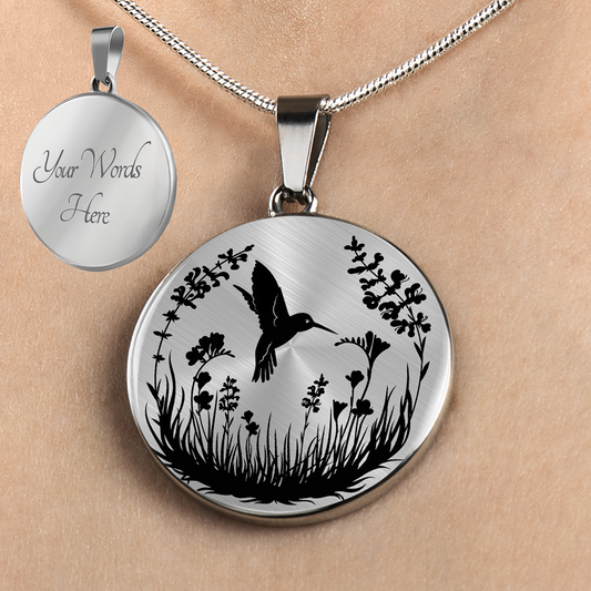 Personalized Hummingbird Necklace, Bird Watching Gift