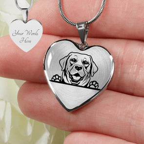 Personalized Labrador Retriever Necklace, Labrador Jewelry, Labrador Gift