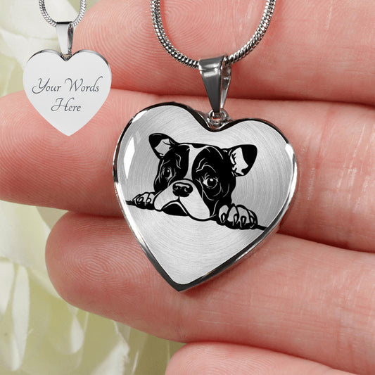 Personalized French Bulldog Necklace, French Bulldog Jewelry