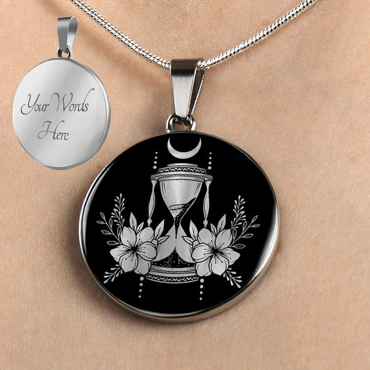 Personalized Hourglass Necklace, Hourglass Jewelry, Hourglass Gift